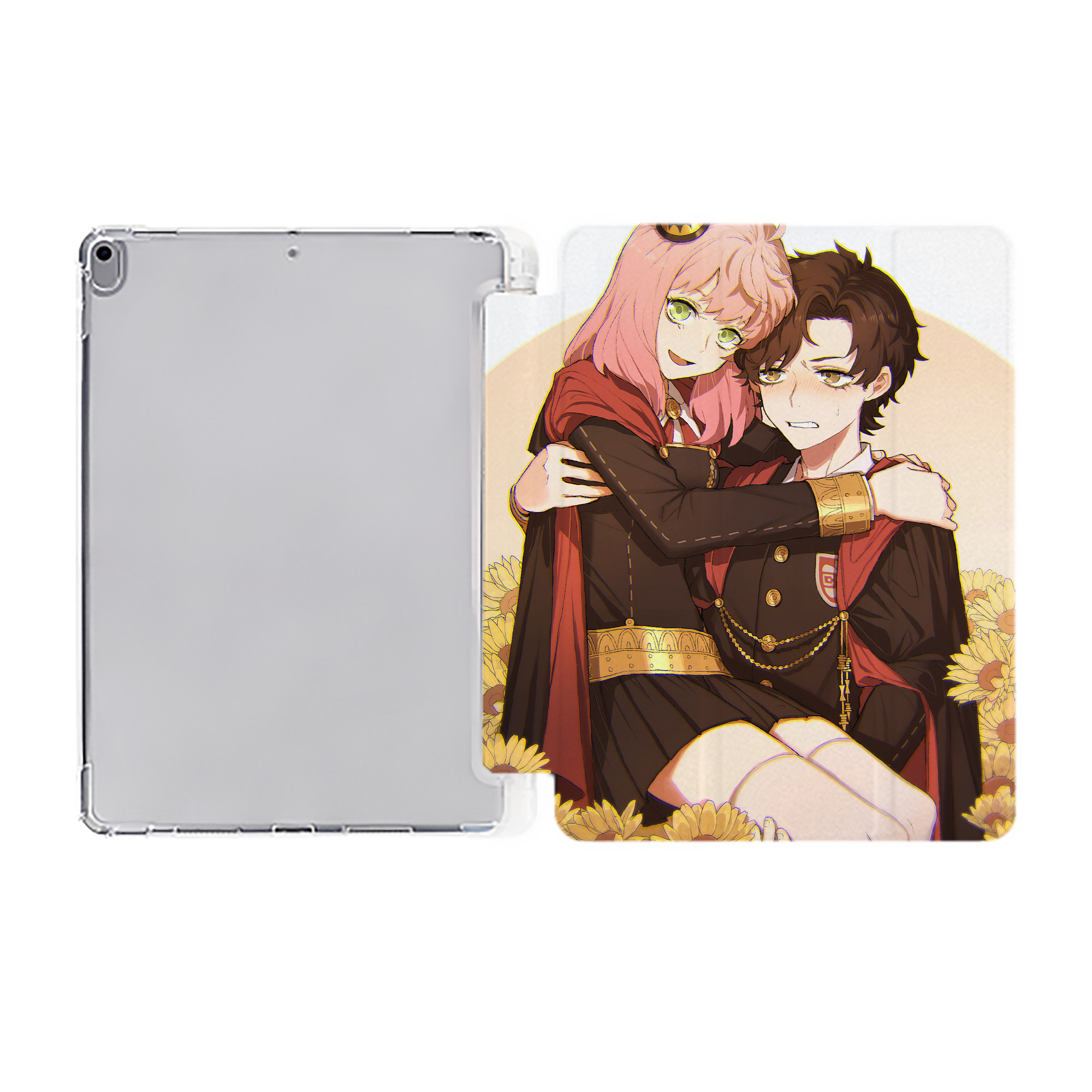 （画像用） SPY×FAMILY间谍家家酒 IPad ケース ペン収納付き 三つ折りスタンド PUレザー×シリコン 対応機種9.5/10.5/10.9インチ